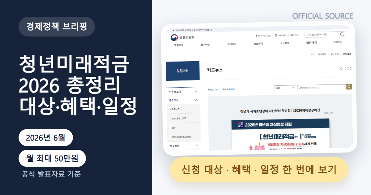 [경제정책] 청년미래적금 구체적으로 확인하기(feat. 청년도약계좌 갈아타는거 가능?)